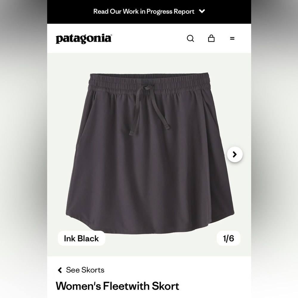 Patagonia Women's Ink Black Skirt